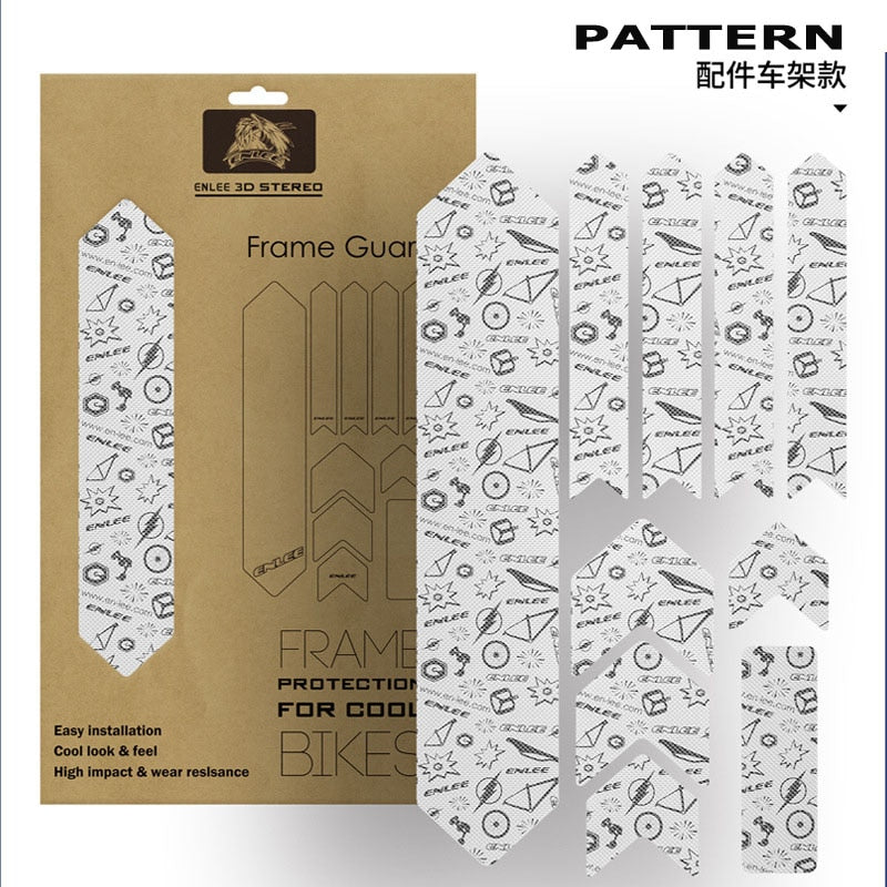 Bicycle Frame Protection Sticker + Mudguard