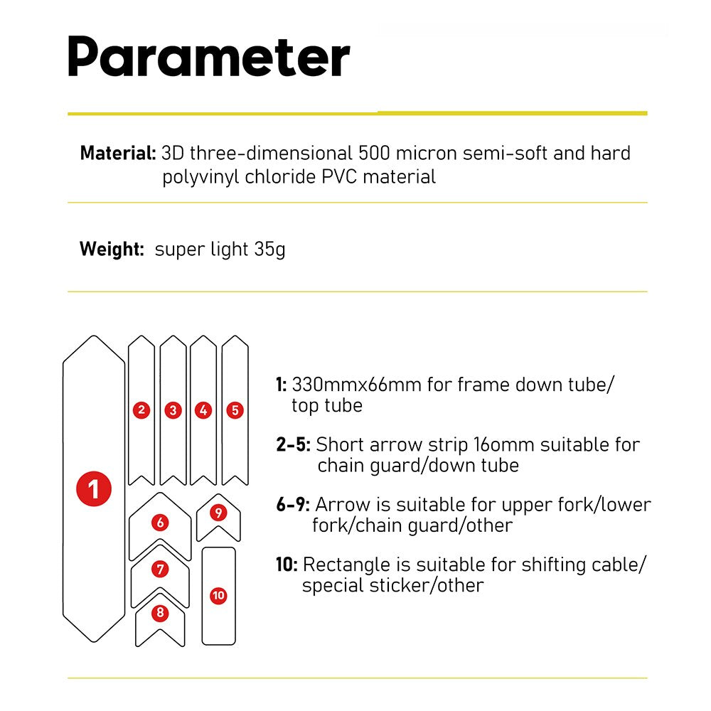 Bicycle Frame Scratch-Resistant Sticker