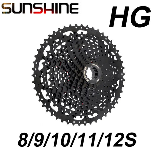 SUNSHINE Black Cassette 8S 9S 10S 11S 12S MTB Bike Road Bicycle Freewheel