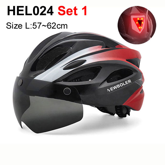 Bicycle Helmet With Visors + LED Light