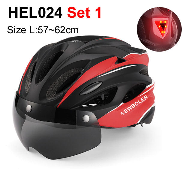 Bicycle Helmet With Visors + LED Light