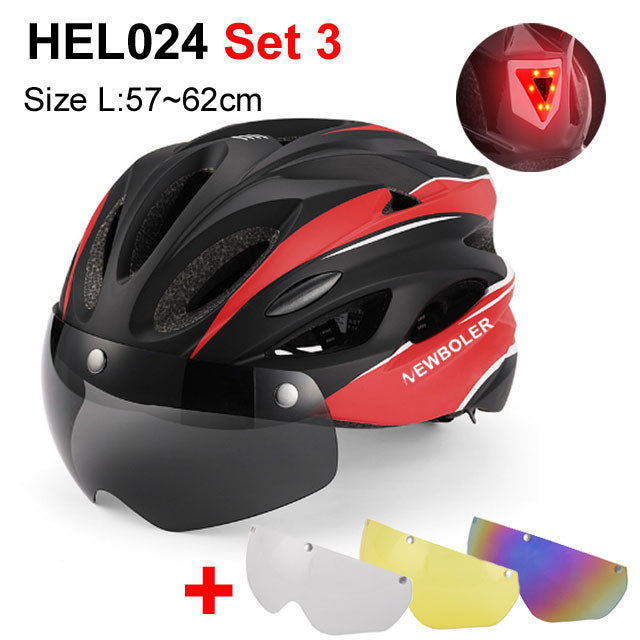 Bicycle Helmet With Visors + LED Light