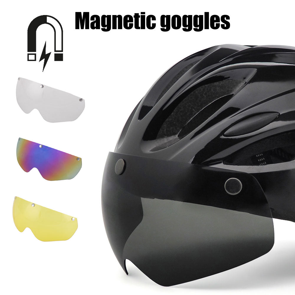 Bicycle Helmet With Visors + LED Light