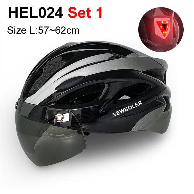 Bicycle Helmet With Visors + LED Light