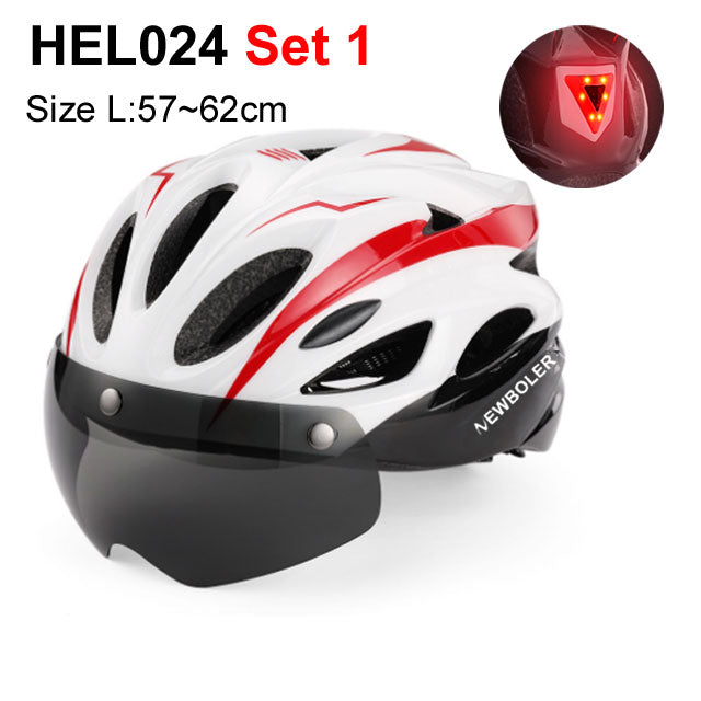 Bicycle Helmet With Visors + LED Light