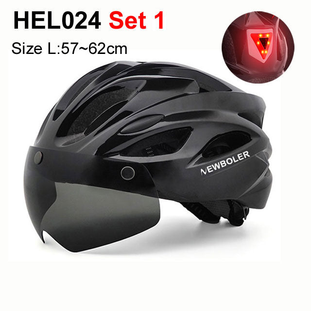 Bicycle Helmet With Visors + LED Light