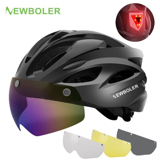 Bicycle Helmet With Visors + LED Light