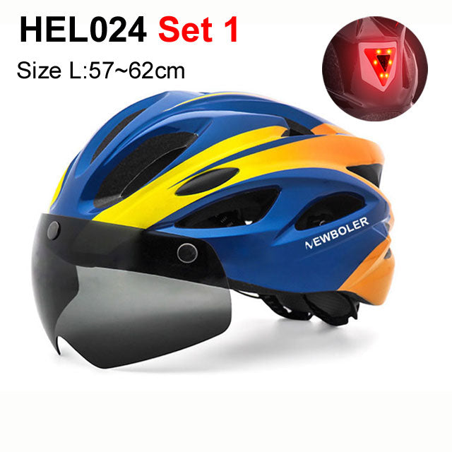 Bicycle Helmet With Visors + LED Light